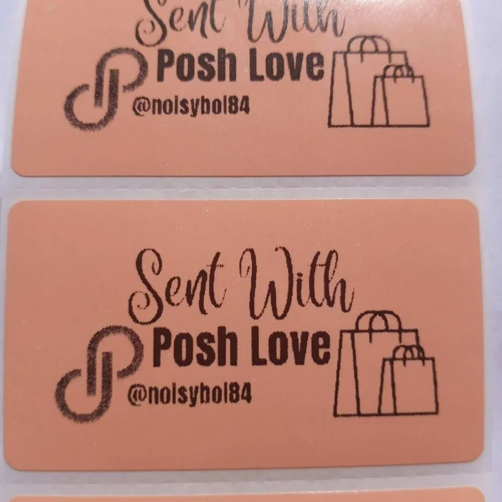 💙100 Posh Love- Shipping Labels Thermal Packaging Stickers 2.25